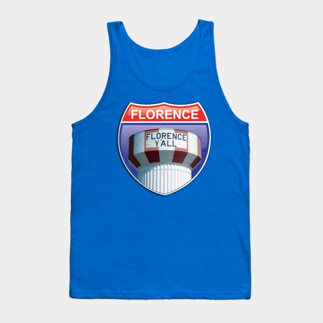 Florence Y'all Water Tower Interstate Sign Tank Top by KentuckyYall